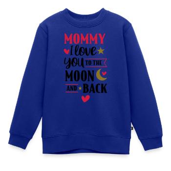 I love you to the moon – Spruch Geschenk für Mama - Kinder Premium Organic Sweatshirt - Royalblau - Vorne - AI Model Kid Female (0cm)