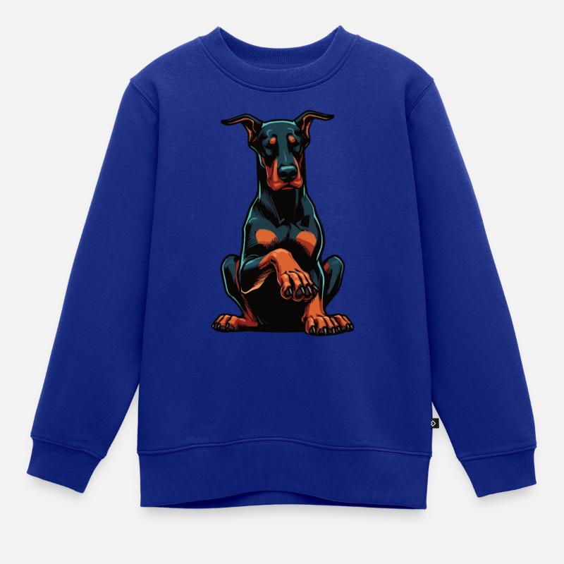 Doberman Doberman Propriétaire Doberman Lovers - Sweat Premium enfant bio - bleu roi