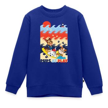 Paw Patrol 'Pups At Play' Rubble Chase Marshall - Kinder Premium Organic Sweatshirt - Royalblau - Vorne - AI Model Kid Female (0cm)