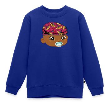 Afrikanische Kinderflaschen - Kinder Premium Organic Sweatshirt - Royalblau - Vorne - AI Model Kid Female (0cm)