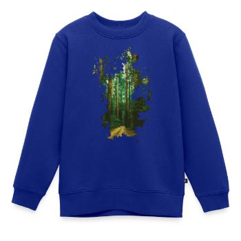 Wald - Kinder Premium Organic Sweatshirt - Royalblau - Vorne - AI Model Kid Female (0cm)