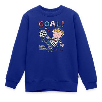 Little Champ - Kinder Premium Organic Sweatshirt - Royalblau - Vorne - AI Model Kid Female (0cm)