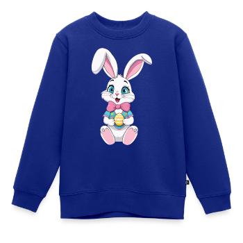 Osterhase mit Ostereiern - Kinder Premium Organic Sweatshirt - Royalblau - Vorne - AI Model Kid Female (0cm)