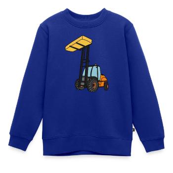 Der Gabelstapler - Kinder Premium Organic Sweatshirt - Royalblau - Vorne - AI Model Kid Female (0cm)