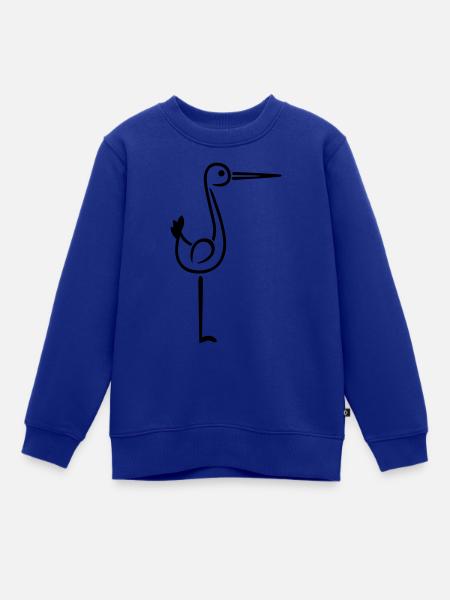 Storch - Kinder Premium Organic Sweatshirt - Royalblau