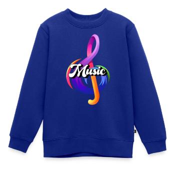 Musik-Notenschlüssel Babykleidung Kinderkleidung - Kinder Premium Organic Sweatshirt - Royalblau - Vorne - AI Model Kid Female (0cm)