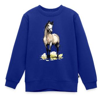 Pferd Pferde Reiten Horse Pferdestall Wild Horses - Kinder Premium Organic Sweatshirt - Royalblau - Vorne - AI Model Kid Female (0cm)
