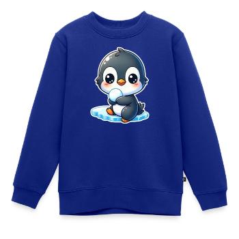 Kawaii Chibi Pinguinbaby - Kinder Premium Organic Sweatshirt - Royalblau - Vorne - AI Model Kid Female (0cm)