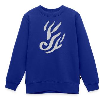 Flamme Ornament - Kinder Premium Organic Sweatshirt - Royalblau - Vorne - AI Model Kid Female (0cm)