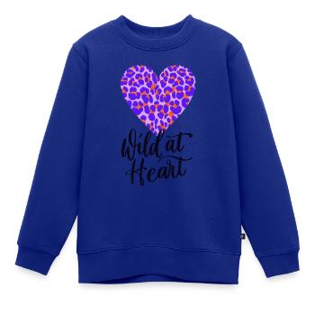 Wild at heart - Kinder Premium Organic Sweatshirt - Royalblau - Vorne - AI Model Kid Female (0cm)