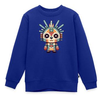 Aztec Animal Baby - Kinder Premium Organic Sweatshirt - Royalblau - Vorne - AI Model Kid Female (0cm)