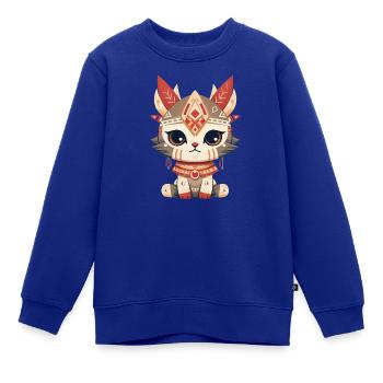 Aztec Animal Baby - Kinder Premium Organic Sweatshirt - Royalblau - Vorne - AI Model Kid Female (0cm)
