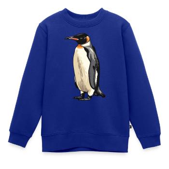 Pinguin - Kinder Premium Organic Sweatshirt - Royalblau - Vorne - AI Model Kid Female (0cm)