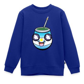 Matte, fröhliche Karikatur - Kinder Premium Organic Sweatshirt - Royalblau - Vorne - AI Model Kid Female (0cm)