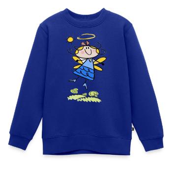 Kleiner Schutzengel - Kinder Premium Organic Sweatshirt - Royalblau - Vorne - AI Model Kid Female (0cm)