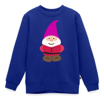 Zwergen Freunde - Zwerg mit lila Zwergenmütze - Kinder Premium Organic Sweatshirt - Royalblau - Vorne - AI Model Kid Female (0cm)