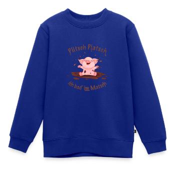 Schwein Tier Matsch Schweinchen Baby Kind Pfütze - Kinder Premium Organic Sweatshirt - Royalblau - Vorne - AI Model Kid Female (0cm)