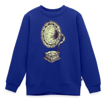 Musik Schallplatten Vintage - Kinder Premium Organic Sweatshirt - Royalblau - Vorne - AI Model Kid Female (0cm)