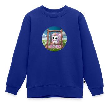 Supersüßes Baby Einhorn - Kinder Premium Organic Sweatshirt - Royalblau - Vorne - AI Model Kid Female (0cm)