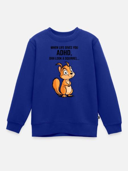 ADHS Eichhörnchen - Kinder Premium Organic Sweatshirt - Royalblau
