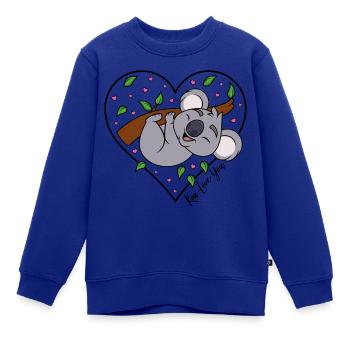 Koala Eukalyptus Herz Liebe Spruch Koa-Love You - Kinder Premium Organic Sweatshirt - Royalblau - Vorne - AI Model Kid Female (0cm)