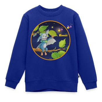 KiKA-Baumhaus mit Fidi Sitzt auf Ast - Kinder Premium Organic Sweatshirt - Royalblau - Vorne - AI Model Kid Female (0cm)