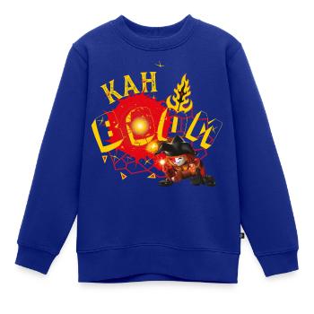 Playmobil Novelmore Charakter Kahboom - Kinder Premium Organic Sweatshirt - Royalblau - Vorne - AI Model Kid Female (0cm)
