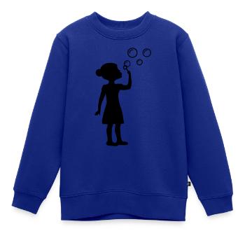 Seifenblasen - Kinder Premium Organic Sweatshirt - Royalblau - Vorne - AI Model Kid Female (0cm)
