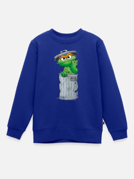 Sesamstraße Oscar Mülltonne - Kinder Premium Organic Sweatshirt - Royalblau
