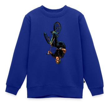 Mountainbike - Salto - Stunt (DDP) - Kinder Premium Organic Sweatshirt - Royalblau - Vorne - AI Model Kid Female (0cm)