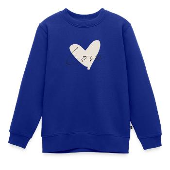 SPREAD LOVE - Kinder Premium Organic Sweatshirt - Royalblau - Vorne - AI Model Kid Female (0cm)