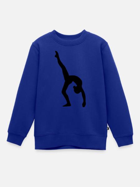 Turnen Bogengang - Kinder Premium Organic Sweatshirt - Royalblau