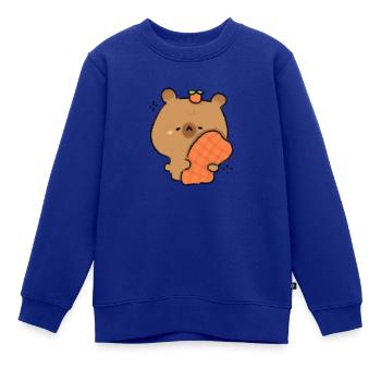 Verschlafenes Wasserschwein - Kinder Premium Organic Sweatshirt - Royalblau - Vorne - AI Model Kid Female (0cm)