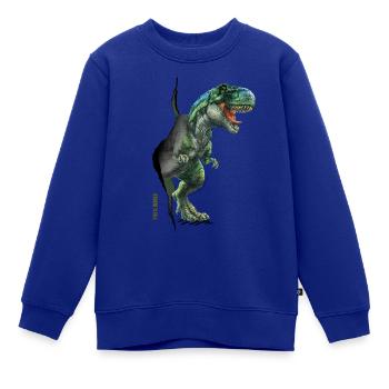 T-Rex World Dinosaurier Tyrannosaurus Rex Riss - Kinder Premium Organic Sweatshirt - Royalblau - Vorne - AI Model Kid Female (0cm)