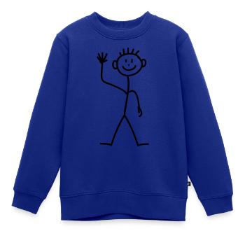 Hello Comic - Kinder Premium Organic Sweatshirt - Royalblau - Vorne - AI Model Kid Female (0cm)