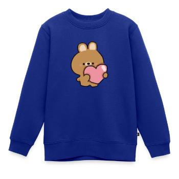 Romantischer Hase - Kinder Premium Organic Sweatshirt - Royalblau - Vorne - AI Model Kid Female (0cm)