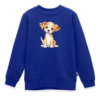 süßer Baby Hund perfekt für Kleinkinder Kleidung - Kinder Premium Organic Sweatshirt - Royalblau - Vorne - AI Model Kid Female (0cm)