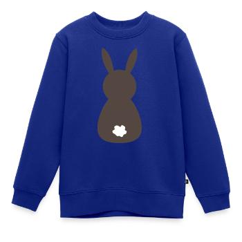 Brauner Hase von hinten - Kinder Premium Organic Sweatshirt - Royalblau - Vorne - AI Model Kid Female (0cm)