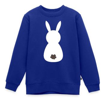 Weißer Hase von Hinten - Kinder Premium Organic Sweatshirt - Royalblau - Vorne - AI Model Kid Female (0cm)