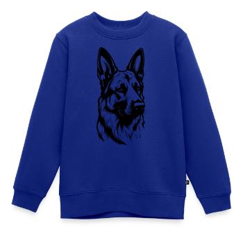 Deutscher Schäferhund, Hundeliebhaber, Dogmom, Dog - Kinder Premium Organic Sweatshirt - Royalblau - Vorne - AI Model Kid Female (0cm)