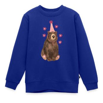 Zirkusbär mit Sternen - Kinder Premium Organic Sweatshirt - Royalblau - Vorne - AI Model Kid Female (0cm)