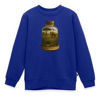Safari: Afrika im Glas - World in a Jar - Kinder Premium Organic Sweatshirt - Royalblau - Vorne - AI Model Kid Female (0cm)