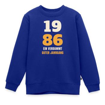1986 Ein verdammt guter Jahrgang 40. Geburtstag - Kinder Premium Organic Sweatshirt - Royalblau - Vorne - AI Model Kid Female (0cm)