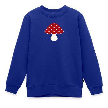 Glückspilz - Kinder Premium Organic Sweatshirt - Royalblau - Vorne - AI Model Kid Female (0cm)