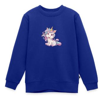 Rosi Regenbogen - Kinder Premium Organic Sweatshirt - Royalblau - Vorne - AI Model Kid Female (0cm)