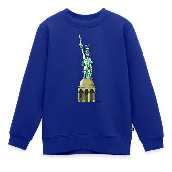 Hermanns-Denkmal - Kinder Premium Organic Sweatshirt - Royalblau - Vorne - AI Model Kid Female (0cm)