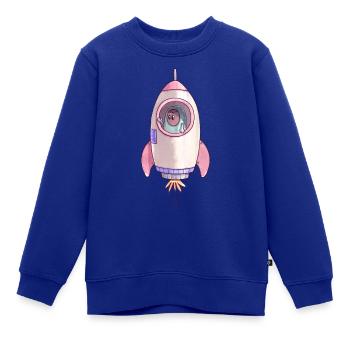 The Tiny Adventures - lustige Rakete - Kinder Premium Organic Sweatshirt - Royalblau - Vorne - AI Model Kid Female (0cm)