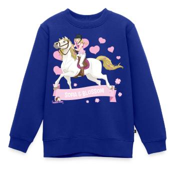 Schleich Horse Club Sofia & Blossom reiten aus - Kinder Premium Organic Sweatshirt - Royalblau - Vorne - AI Model Kid Female (0cm)