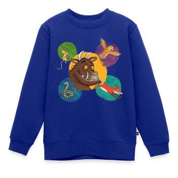 Der Grüffelo Freunde Kachel - Kinder Premium Organic Sweatshirt - Royalblau - Vorne - AI Model Kid Female (0cm)