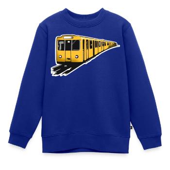 U Bahn Color - Kinder Premium Organic Sweatshirt - Royalblau - Vorne - AI Model Kid Female (0cm)